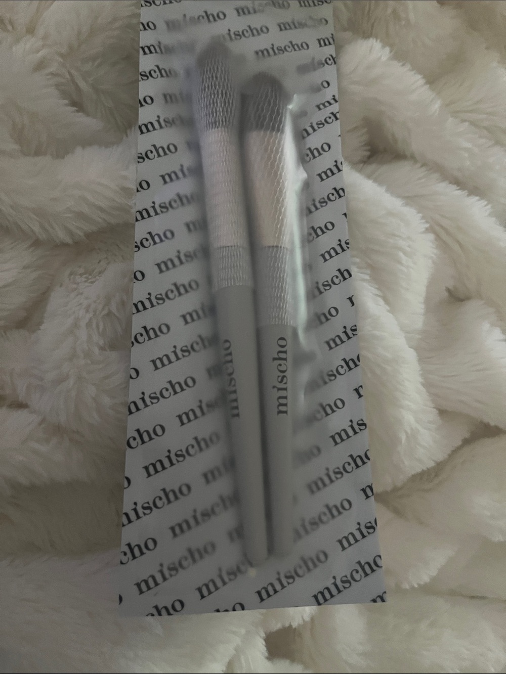 Mischio Makeup Brush Duo in Light Gray
